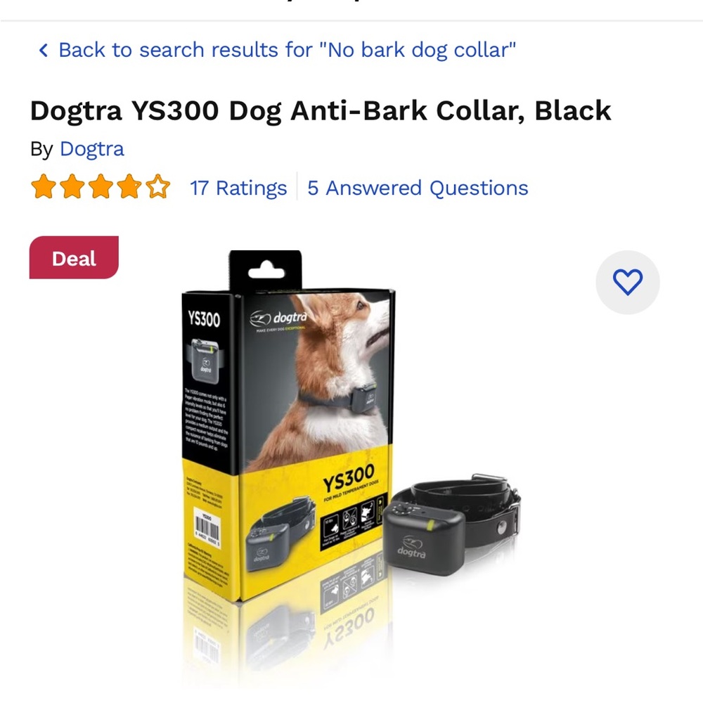 No bark dog collar